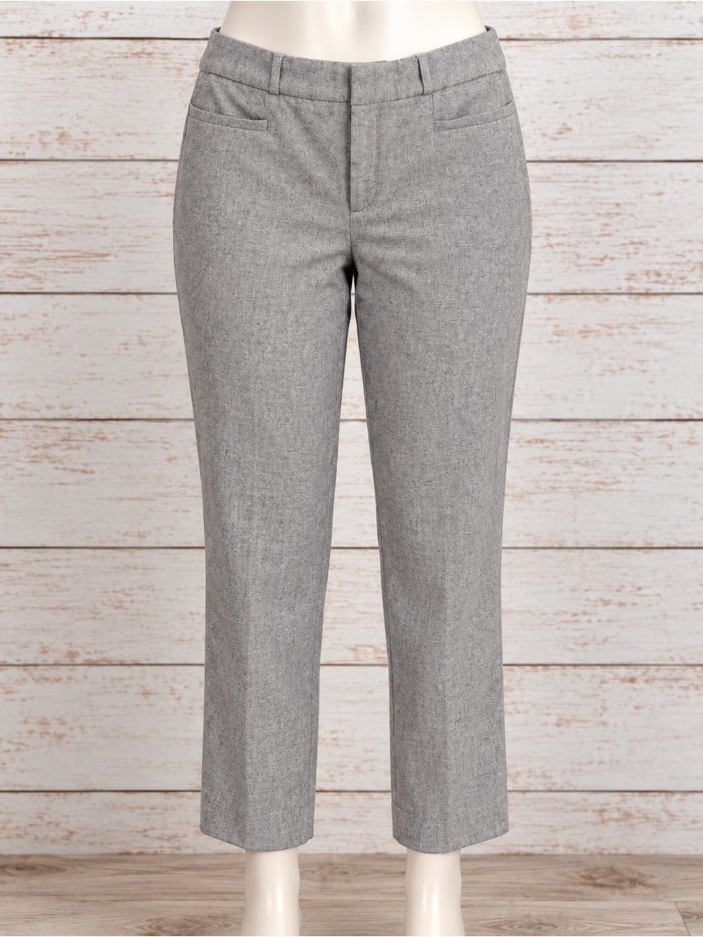 Banana Republic Sloan Fit Pants Gray Cropped Size 12
